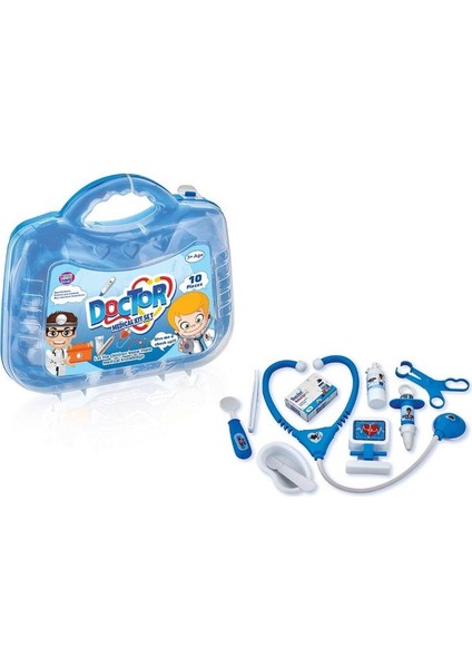 Mavi Çocuk Medikal Doktor Seti (10 Parça)