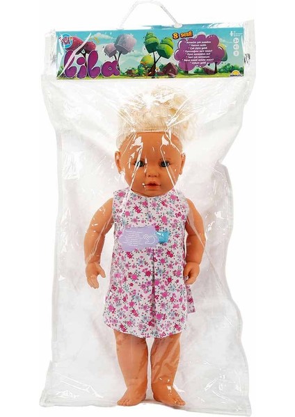 Dollz'n More Lila Türkçe Konuşan Bebeğim 60 Cm. 60011 - Sarışın-Pembe Çiçekli Elbise