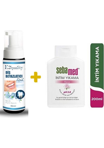 E2'Quality E2'quality Diş Köpük + Sebamed Intim Ph Dengeli Yıkama Jeli 200 ml