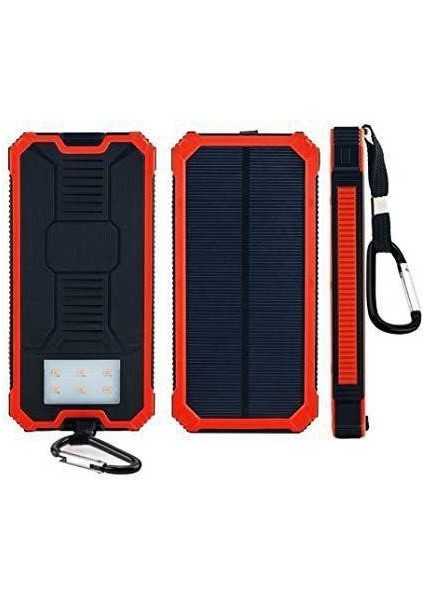 18000 Mah Solar Güneş Enerjili 6 LED Işıklı Powerbank