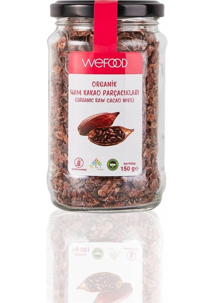 Wefood Organik Ham Kakao Parçacıkları 150 gr (Kakao Nibs)