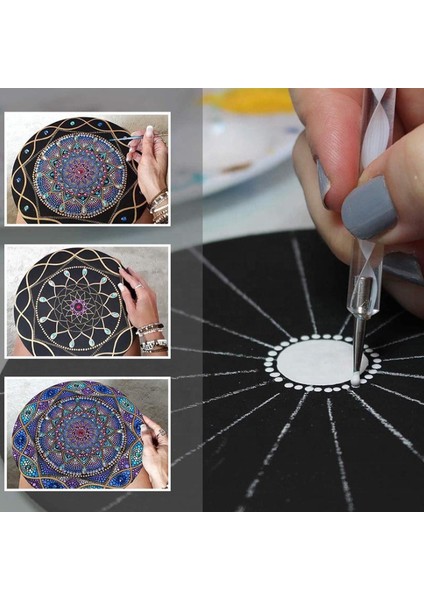 Mandala Art Fabric Mandala Teknik Şablon, 20*20 cm Mandala Yapmak Isteyenler Için, 20*20 cm Boyut