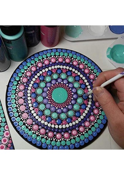 Mandala Art Fabric Mandala Teknik Şablon, 20*20 cm Mandala Yapmak Isteyenler Için, 20*20 cm Boyut