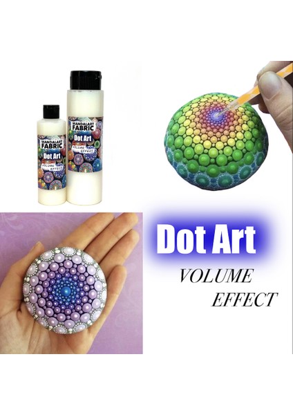 Mandala Art Fabric Dot Mandala Katkı Malzemesi Volume Effect Dot Sanatıboyaya Hacim Veren  Katkı Malzemesi 250 cc