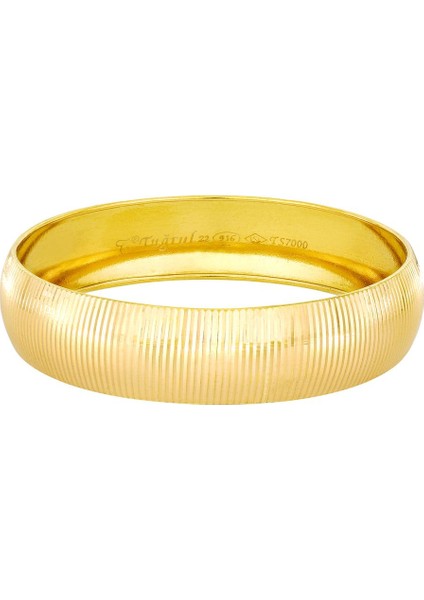 15 gr(gram) 15 mm 22 Ayar İşçiliksiz Şarnelli Bilezik TBC00015-1