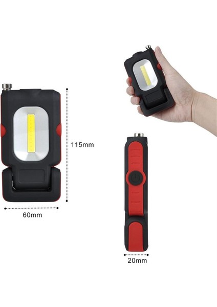 LED Manyetik Tabanlı Çalışma Lambası Kamp Feneri