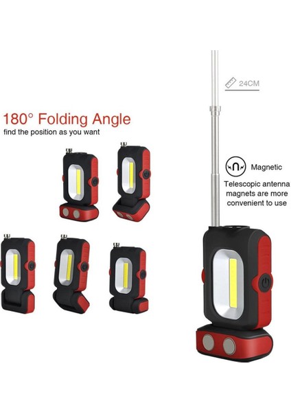 LED Manyetik Tabanlı Çalışma Lambası Kamp Feneri