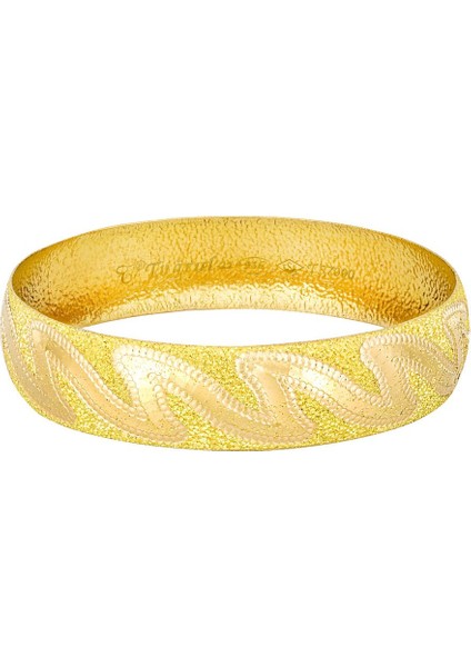 18 gr(gram) 15 mm 22 Ayar İşçiliksiz Bilezik TBC00018-1