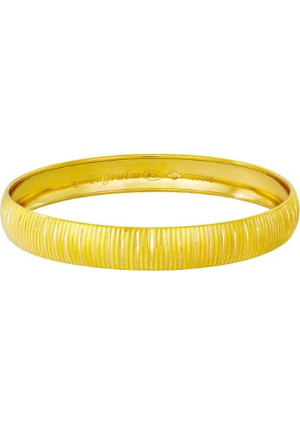 10 gr(gram) 10 mm 22 Ayar İşçiliksiz Şarnelli Bilezik TBS0010