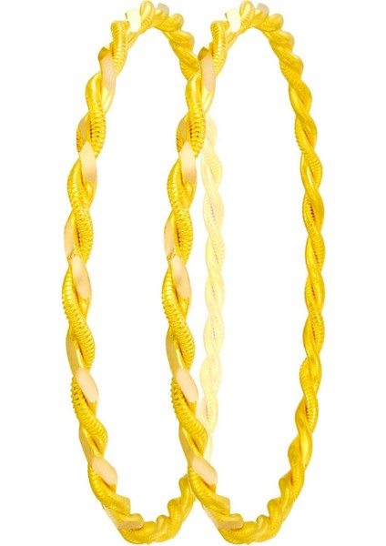30 Gr(2*15)(Gram) 22 Ayar Işçiliksiz Paftalı Burma Bilezik