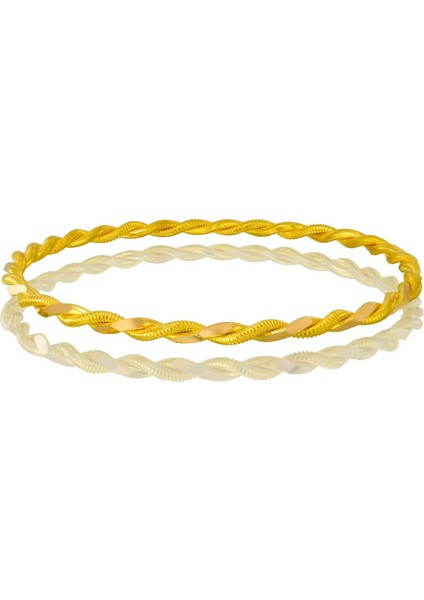 25 gr(gram) 22 Ayar İşçiliksiz Paftalı Burma Bilezik