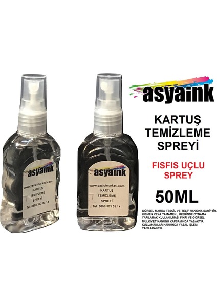 Kartuş Temizleme Spreyi - Tıkanıklık Açıcı Sprey - 50ML