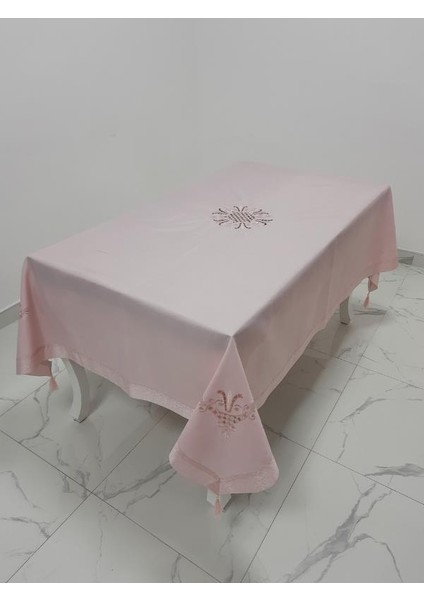 İrem Pudra Nakışlı Keten Kumaş Pudra Masa Örtüsü 160*220 Cm - 993 fiyatları