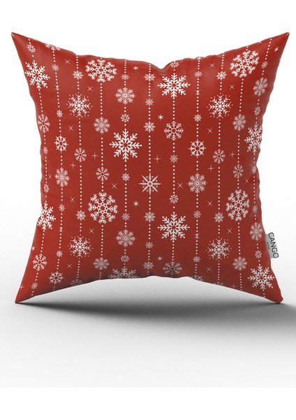 Çift Tarafı Baskılı Yılbaşı Temalı Dijital Baskılı Kırlent Yastık Kılıfı CGH311-CT