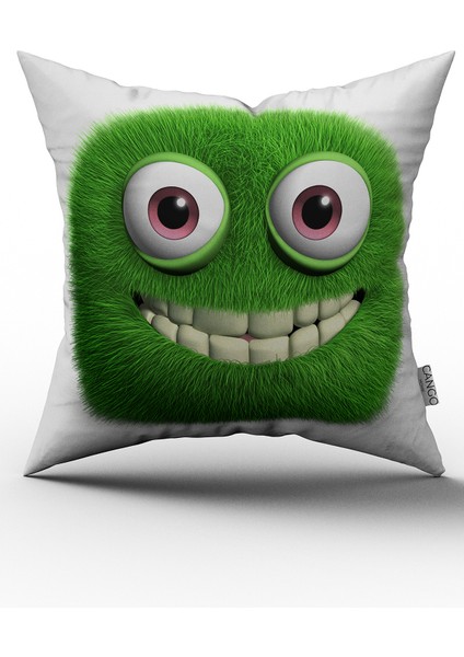 Yeşil Smile Dijital Baskılı Çocuk Çift Taraflı Kırlent Yastık Kılıfı - CHCCK09-CT fiyatları