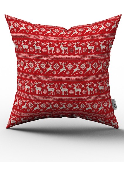 Çift Tarafı Baskılı Yılbaşı Kırlent Yastık Kılıfı CGH220-CT