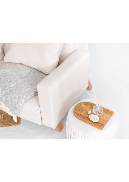 Boho Ahşap Gökkuşağı Sunum Tepsisi ve Takılık