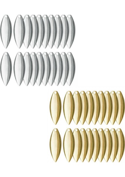 40X Metal Spinner Bıçakları Pürüzsüz Bitirmek Balıkçılık Lure Yapımı Dıy Kiti