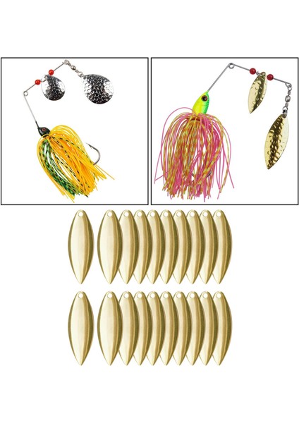40X Metal Spinner Bıçakları Pürüzsüz Bitirmek Balıkçılık Lure Yapımı Dıy Kiti