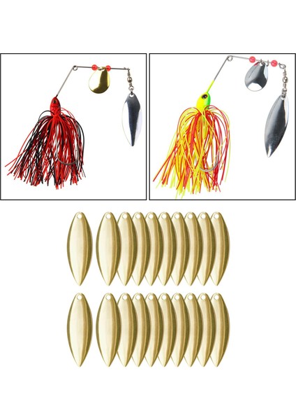 40X Metal Spinner Bıçakları Pürüzsüz Bitirmek Balıkçılık Lure Yapımı Dıy Kiti