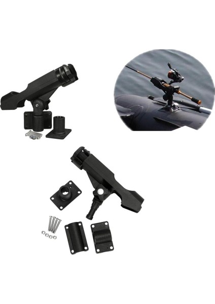 2 Adet / Takım Ayarlanabilir Yan Raylı Montaj Kayık Tekne Olta Direk Çubuk Tutucu fiyatları