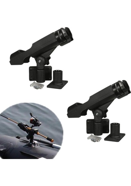 2 Adet / Takım Ayarlanabilir Yan Raylı Montaj Kayık Tekne Olta Direk Çubuk Tutucu modelleri