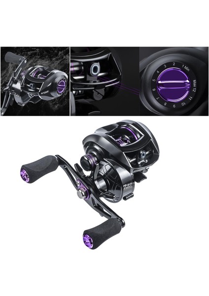 Düşük Profil Baitcasting Reel 2 + 1 Bb 7.2: 1 Maksimum 17.6lbs Manyetik Fren Sistemi Sağ El(Yurt Dışından) fırsatları