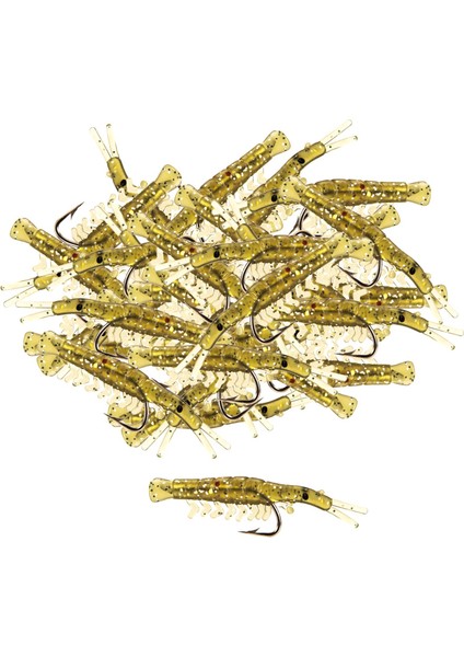 50 Adet Deniz Balıkçılık Silikon Simülasyon Karides Lures Bait Karides Lures Tan fiyatları