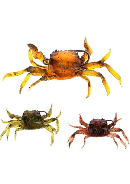 2 Parça Yapay Yengeç Balıkçılık Lures Yumuşak Balıkçılık Yemleri 3D Simülasyon Yem(Yurt Dışından) indirimleri