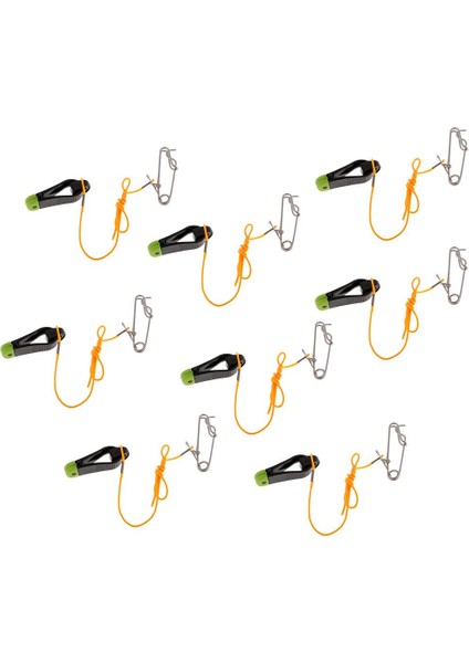 8 Adet Mini Downrigger Bırakma Klipleri + 17 "lider + Uzun Çizgi Snap