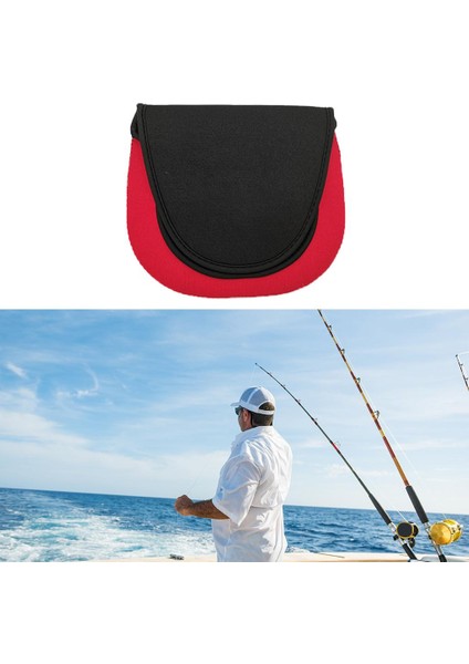 Fly Balıkçılık Reel Saklama Çantası Durumda Tutucu Uygun Neopren Baitcasting L Kırmızı Çift Katmanlı modelleri