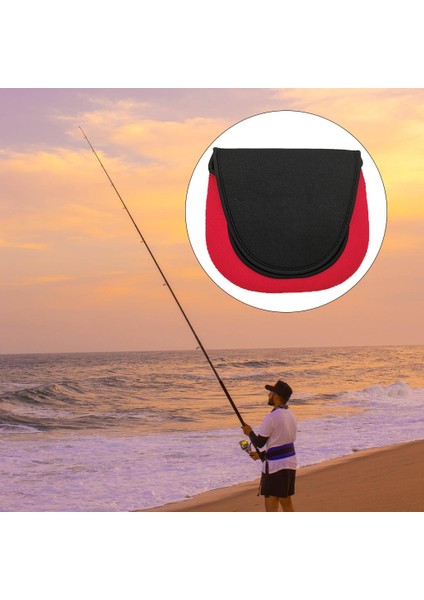 Fly Balıkçılık Reel Saklama Çantası Durumda Tutucu Uygun Neopren Baitcasting L Kırmızı Çift Katmanlı indirimleri