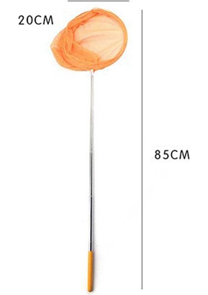2-Piece Çocuk Teleskopik Kelebek Balıkçılık Net Uzatılabilir 85 cm Ayarlanabilir