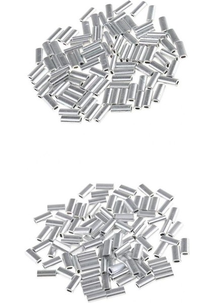 200 Adet Tek Balıkçılık Kıvrım Kollu Alüminyum Tel Lider Kol 1.2 / 1.5mm