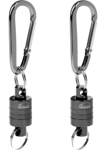 2 Adet Sinek Balıkçılık Aracı Güçlü Çekme Yayın Manyetik Net Klip Keeper Dişli Gri