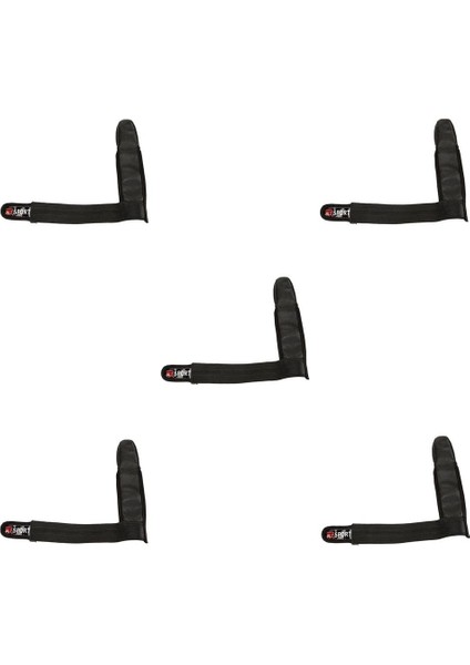 5x Döküm Balıkçılık Eldiven Parmak Stall Pu Deri Sörf Balıkçılık Siyah Için