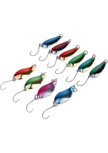 10X Metal Kaşık Balıkçılık Lure Yapay Sert Yem Bas