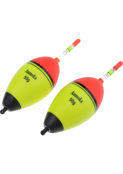 2 Adet Parlak Balıkçılık Şamandıra Dikey Kaya Balıkçılık Şamandıra Plastik Şamandıra 50G