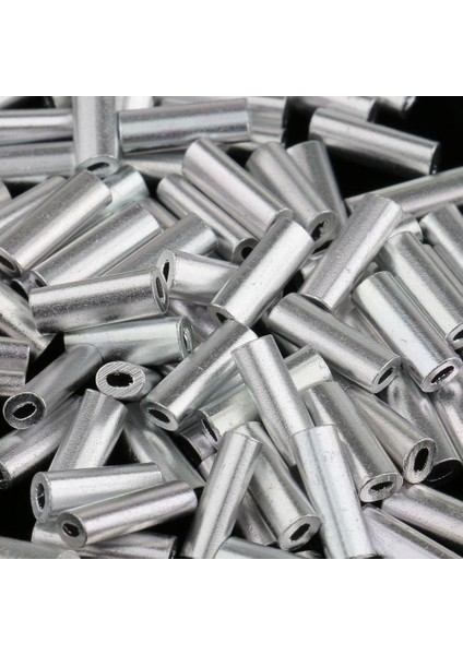 2x 100 Parça 1.0mm-1.5mm Iç Çap Balıkçılık Tel Lider Crimps Tek Varil Sıkma Kollu Alüminyum Tüp Konnektör Olta Takımı Kiti fırsatları