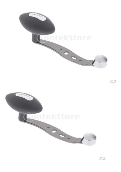 2 Adet Balıkçılık Reel Rocker Balıkçılık Reel Kolu Baitcasting Kauçuk Kolu Topuzu