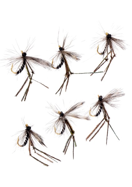 12 Adet Sinek Balıkçılık Kuru Sinekler Bas Alabalık Somon Lures Yem Cibinlik fiyatları