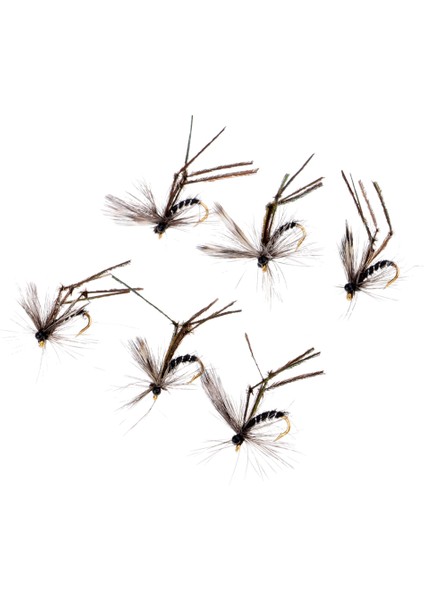 12 Adet Sinek Balıkçılık Kuru Sinekler Bas Alabalık Somon Lures Yem Cibinlik fırsatları