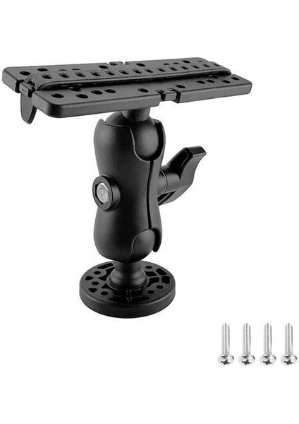 2x Siyah Deniz Tekne 360 ​​derece Fishfinder Dağı Baz Aksesuarları Için