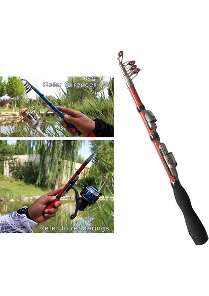 Ultralight Olta Karbon Teleskopik Sert Kutup Seyahat Olta Kutusu Kırmızı 1.0m