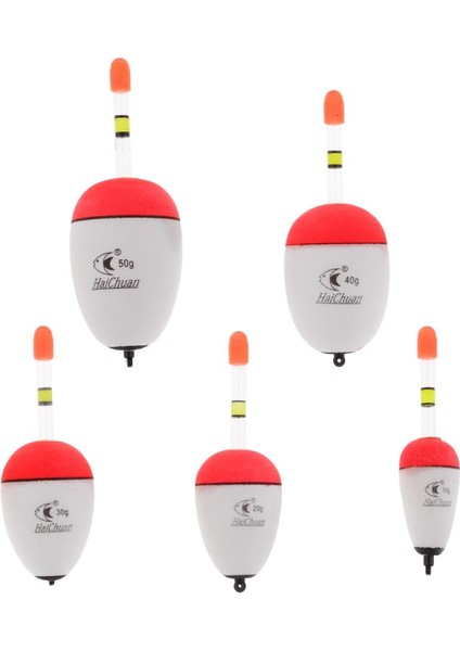 5 Pack Dayanıklı Kızdırma Sopa Balıkçılık Şamandıra Bobbers Deniz Kaya Balıkçılık 10-50G Çeşitli