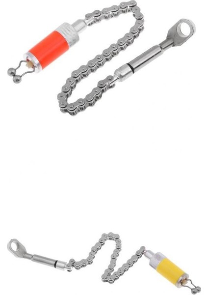 2 Adet Balıkçılık Wiggler Zincir Paslanmaz Çelik Balıkçılık Göstergesi Için Bite Alarmı