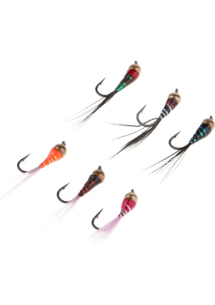 2x 6 Adet Pirinç Boncuk Kafa Alabalık Fly Balıkçılık Perileri Batan Simülasyon Sinekler Lure fiyatları