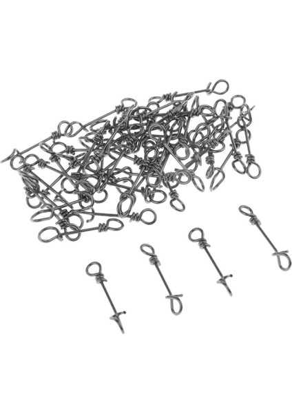 100 Adet Paketi Dayanıklı Balıkçılık Fastach Klipler Balıkçılık Snap Fide Konnektörü fiyatları