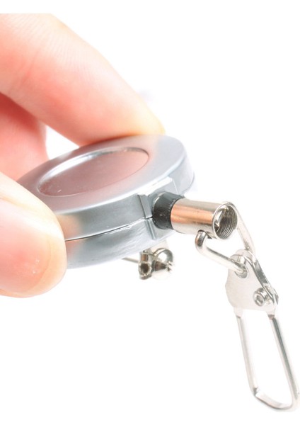 Gümüş Pin-On Retractor Zinger Aracı Balıkçılık Seyahat Yürüyüş Için Stoper fiyatları