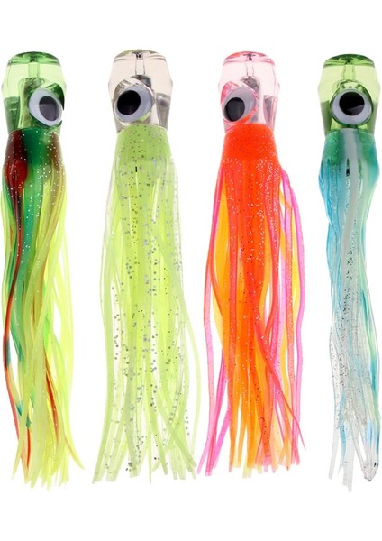 4x Balıkçılık Cazibesi Ahtapot Kalamar Marlin Trolling Lure Jet Tuzlu Su Lures(Yurt Dışından)